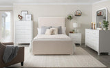 Anastasia dresser mirror pearl white decorative frame detail