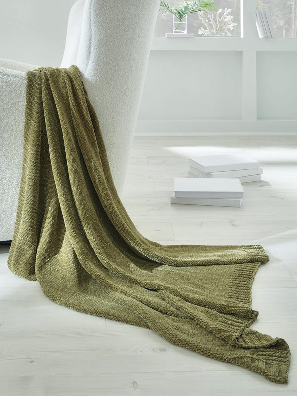 Anawood Olive Green Throw (Set of 3) from Decor Furniture