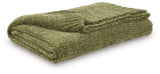 Anawood Olive Green Throw (Set of 3) view 3