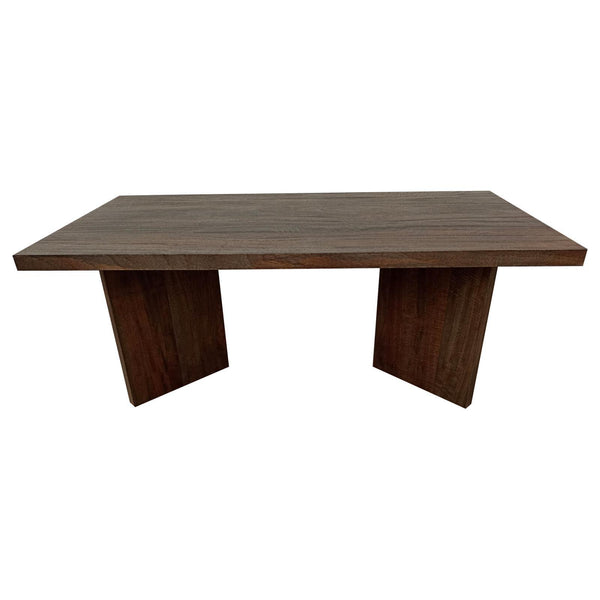 Andando rectangular solid mango wood coffee table in brown, front angle view