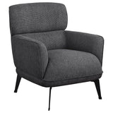 Andrea Heavy Duty High Back Grey Accent Chair front angle