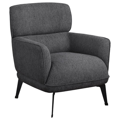 Andrea Heavy Duty High Back Grey Accent Chair front angle