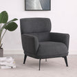 Andrea Heavy Duty High Back Grey Accent Chair side angle