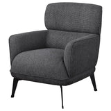 Andrea Heavy Duty High Back Grey Accent Chair close-up upholstery