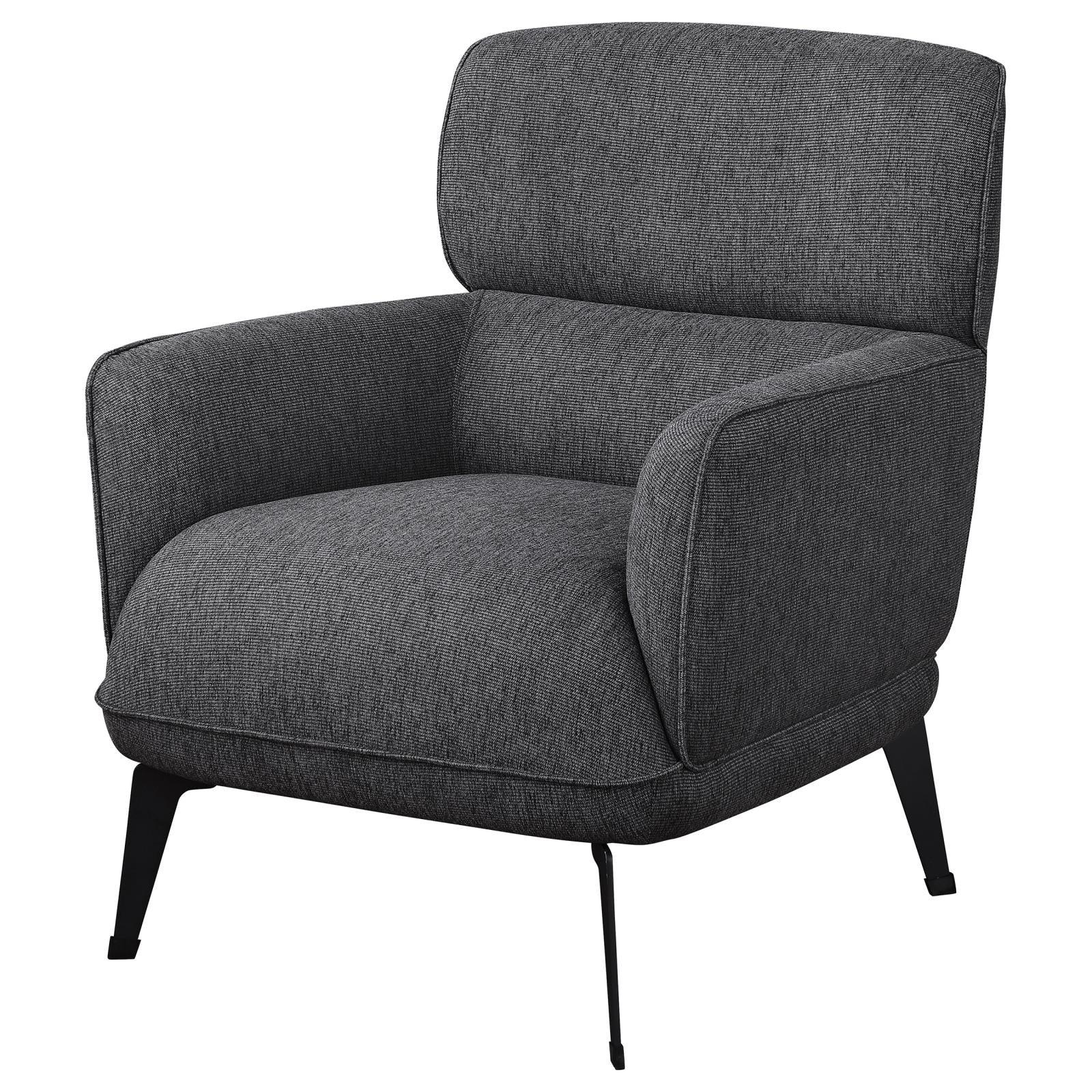 Andrea Heavy Duty High Back Grey Accent Chair close-up upholstery