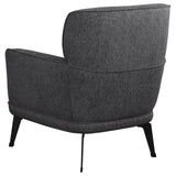 Andrea Heavy Duty High Back Grey Accent Chair seat cushion detail