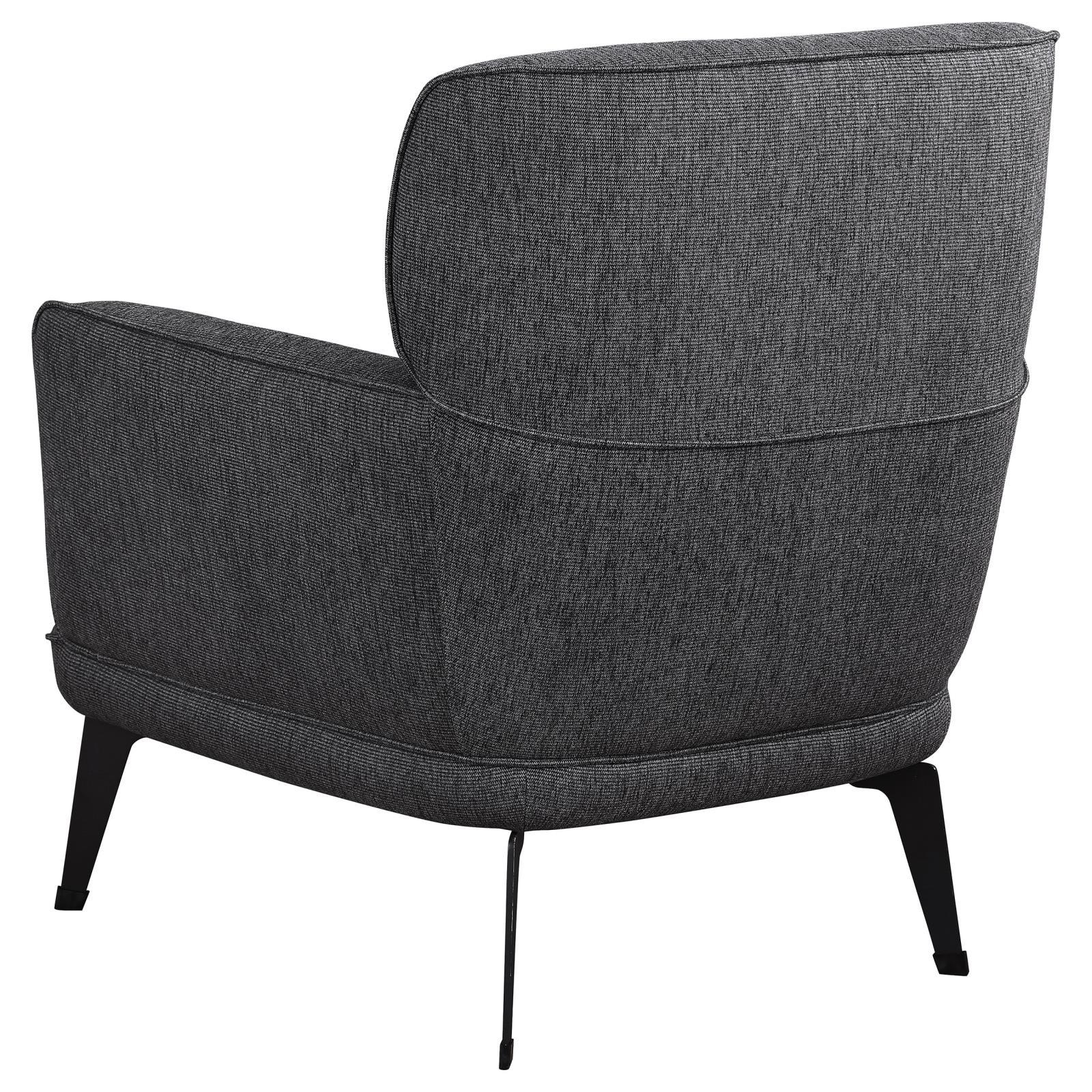 Andrea Heavy Duty High Back Grey Accent Chair seat cushion detail