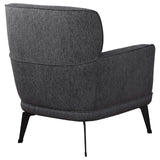 Andrea Heavy Duty High Back Grey Accent Chair armrest detail