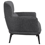 Andrea Heavy Duty High Back Grey Accent Chair in room setting