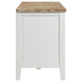 Drawer glide detail of Angela TV stand