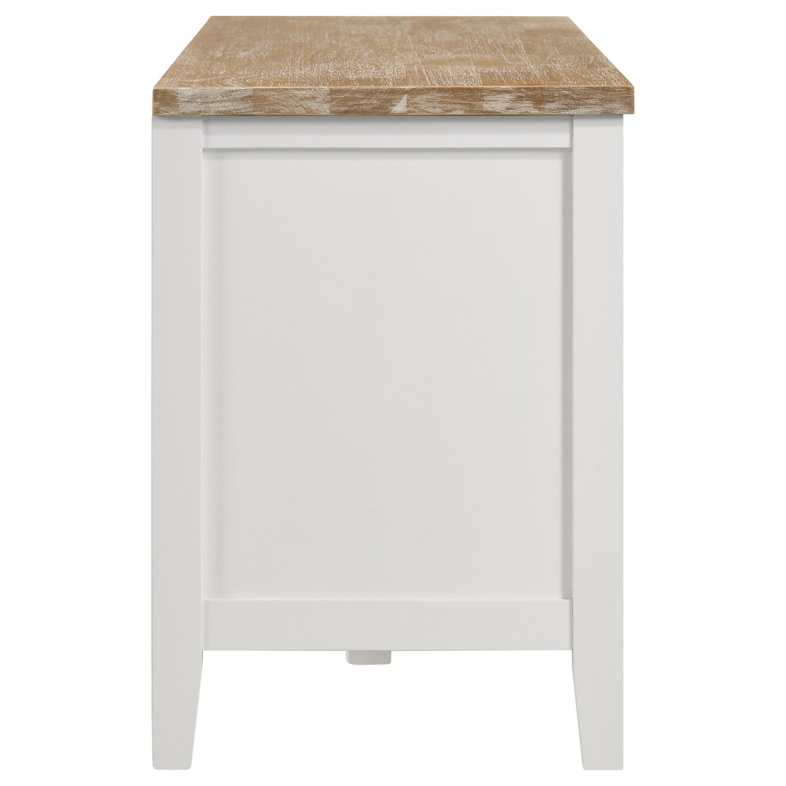 Drawer glide detail of Angela TV stand