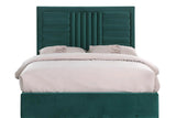 Anita Green Upholstered Queen Platform Bed side view