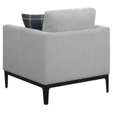 Apperson 3-Piece Upholstered Track Arm Sofa Set Light Grey main view