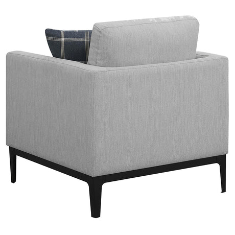 Apperson 3-Piece Upholstered Track Arm Sofa Set Light Grey main view