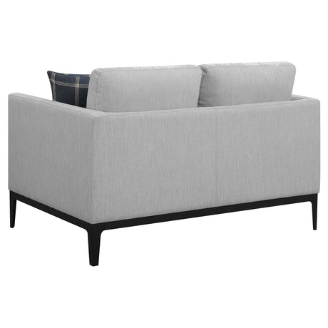 Apperson 3-Piece Upholstered Track Arm Sofa Set Light Grey main view