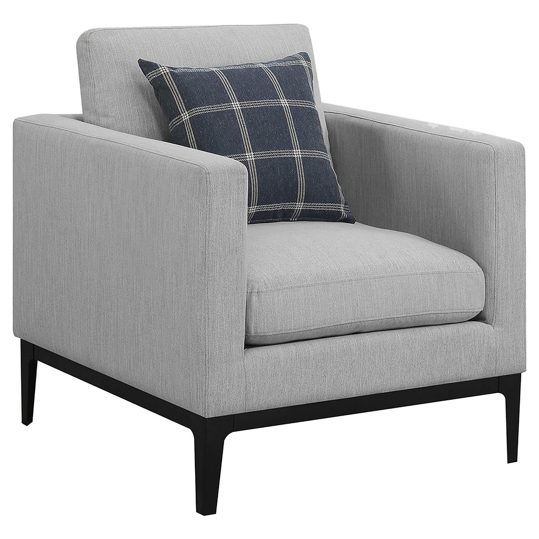 Apperson 3-Piece Upholstered Track Arm Sofa Set Light Grey side view