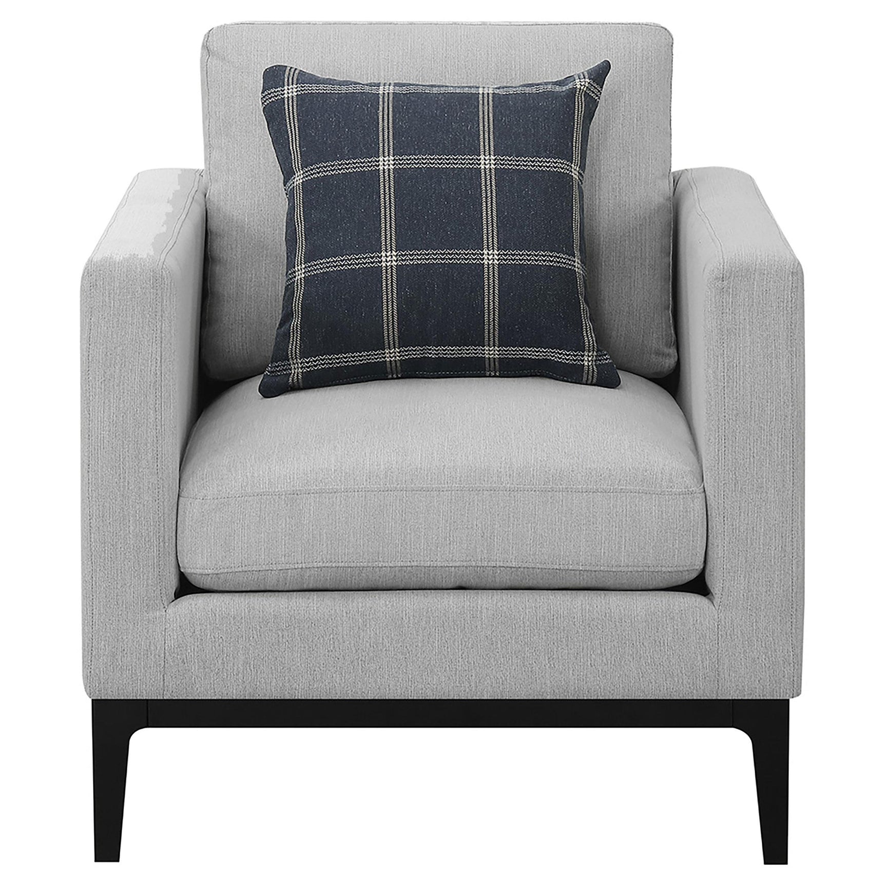 Apperson 3-Piece Upholstered Track Arm Sofa Set Light Grey detail view