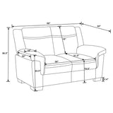 Close detail on armrest and stitching
