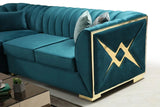 Close-up detail of velvet fabric on Ariana Sectional