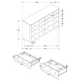 Arini Dresser drawer glide mechanism