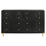 Arini 8-Drawer Dresser drawer detail with felt lining