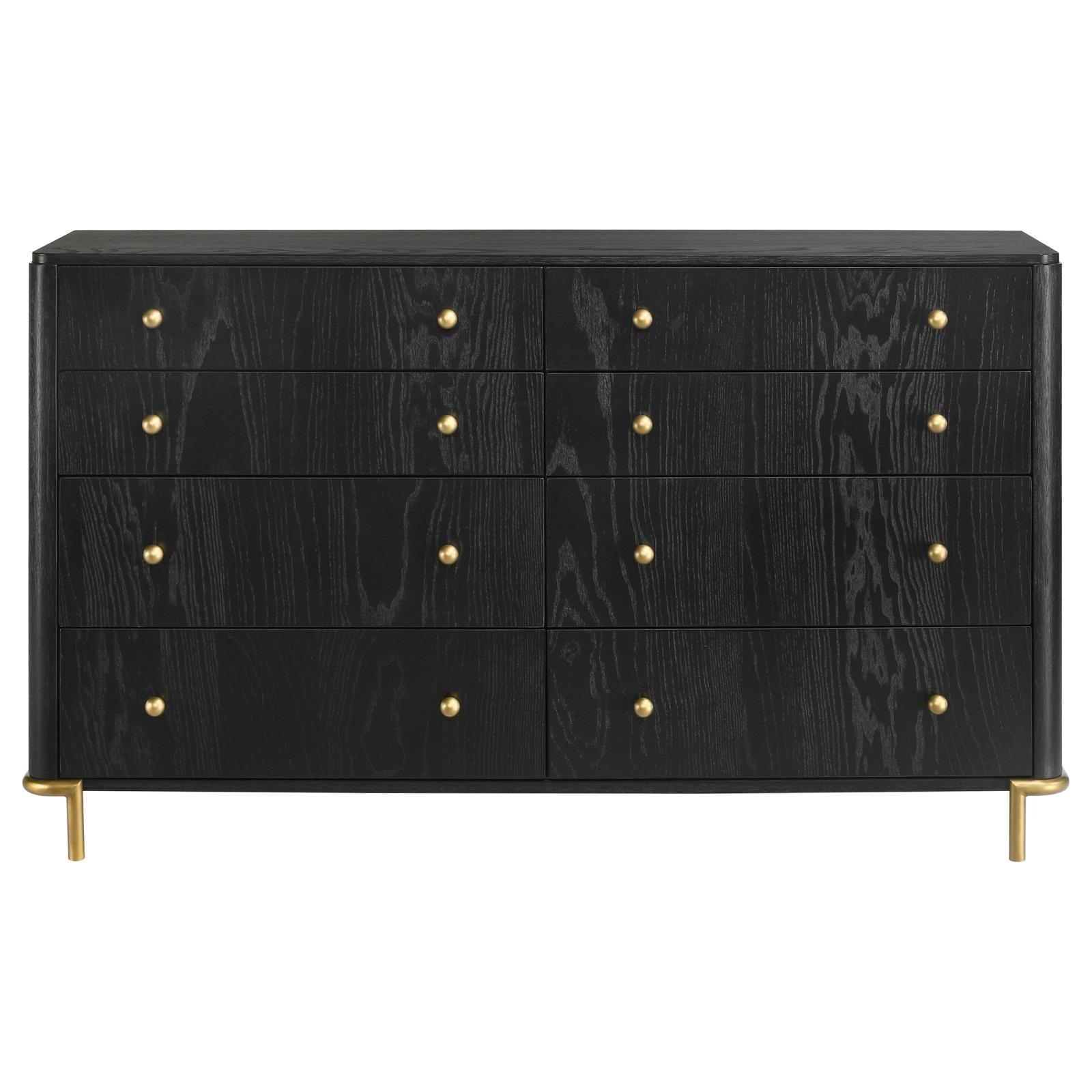 Arini 8-Drawer Dresser drawer detail with felt lining