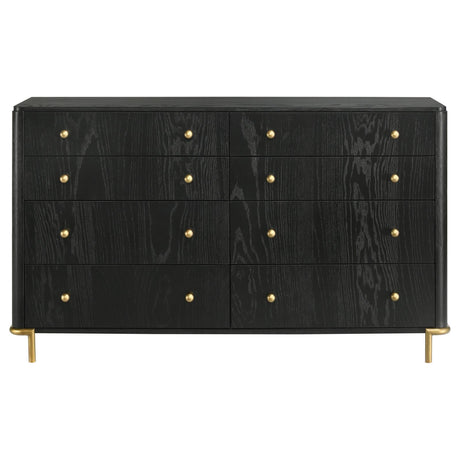 Arini 8-Drawer Dresser drawer detail with felt lining