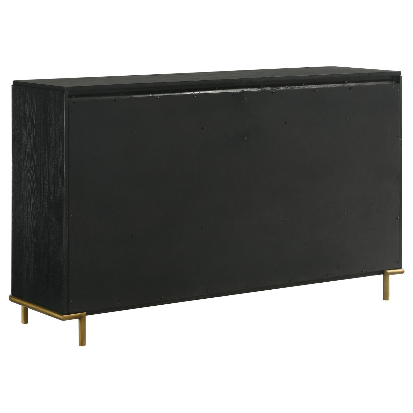 Arini 8-Drawer Dresser drawer open showing glide