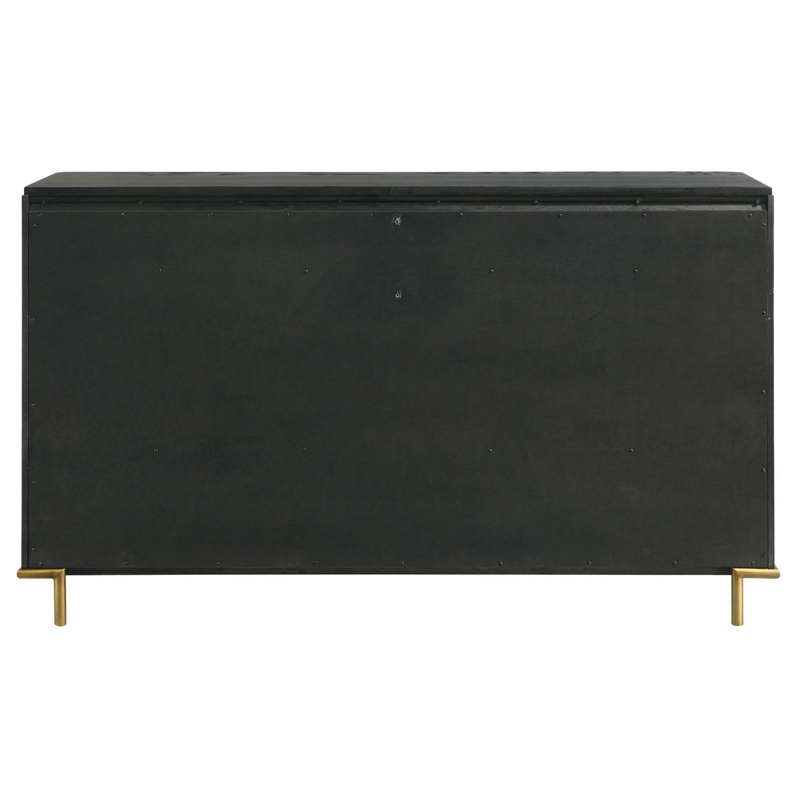Arini Bedroom Dresser from front with decorative items