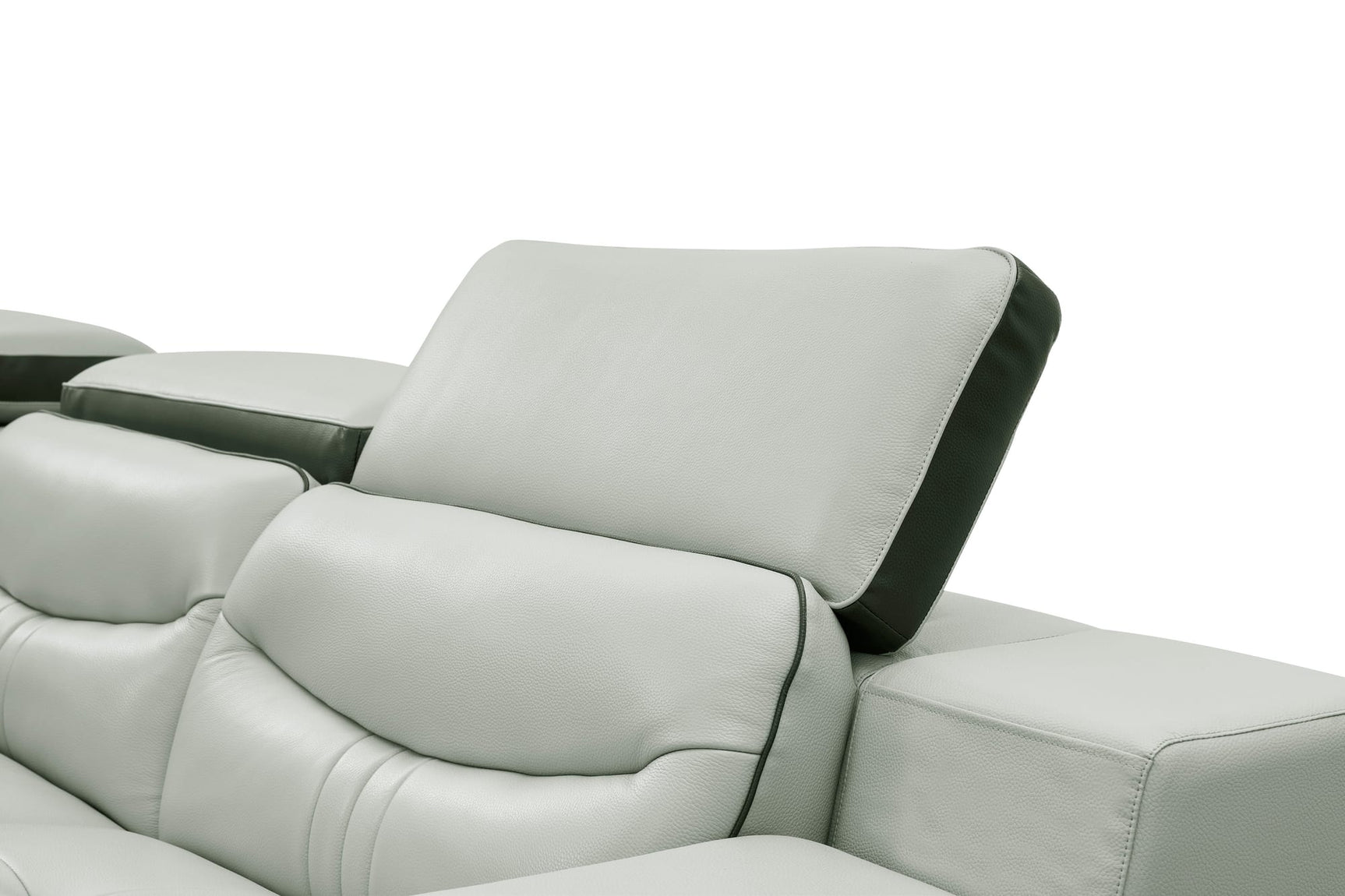 Arlet Grey Italian Leather Match Living Room Set view 4