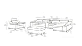 Arlet Grey Italian Leather Match Living Room Set view 13