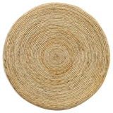 Artina Woven Rattan Round End Table tabletop surface close-up