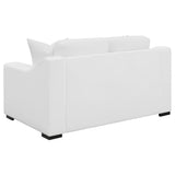 Ashlyn Ashlyn 2-piece Upholstered Sloped Arm Sofa Set White 509891-S2 - Ella Furniture