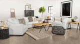 Ashlyn Ashlyn 3-piece Upholstered Sloped Arm Sofa Set White 509891-S3 - Ella Furniture