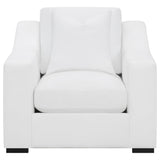Ashlyn Ashlyn 3-piece Upholstered Sloped Arm Sofa Set White 509891-S3 - Ella Furniture