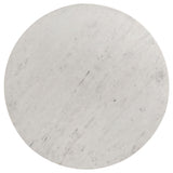 Astoria Round Genuine Marble Coffee Table White 709668 - Ella Furniture