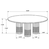 Astoria Round Genuine Marble Coffee Table White 709668 - Ella Furniture