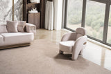 Athena Sofa, Loveseat, and Chair Set with Plush Cushions and Metallic Base view 20
