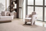 Athena Sofa, Loveseat, and Chair Set with Plush Cushions and Metallic Base view 23