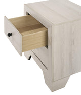 Atticus white full platform bed front view