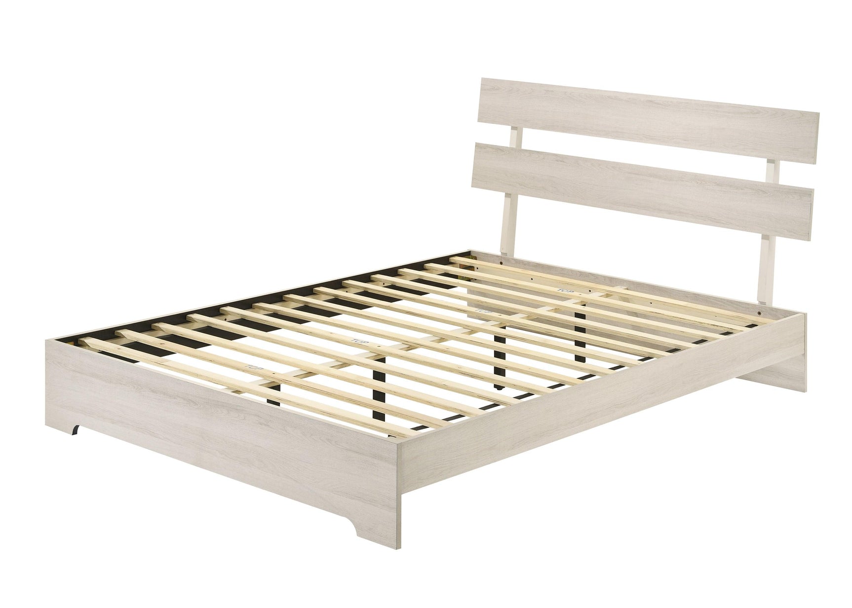 Atticus White Modern Contemporary Solid Wood And Veneers King Bed - Ella Furniture