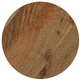Aureo Round Solid Wood Accent Side Table Wild Honey 931155 - Ella Furniture