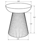 Aureo Round Solid Wood Accent Side Table Wild Honey 931155 - Ella Furniture