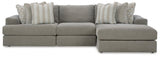 Avaliyah Ash 3-Piece Sectional with Ottoman - image 3