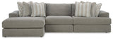 Avaliyah Ash 3-Piece Sectional with Ottoman - image 3
