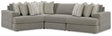Avaliyah Ash 4-Piece Sectional with Ottoman - image 3