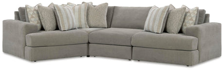 Avaliyah Ash 4-Piece Sectional with Ottoman - image 3