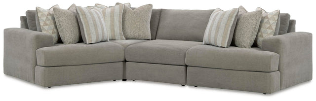 Avaliyah Ash 4-Piece Sectional with Ottoman - image 3