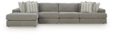Avaliyah Ash Chenille 4-Piece Sectional with Chaise from Decor Furniture