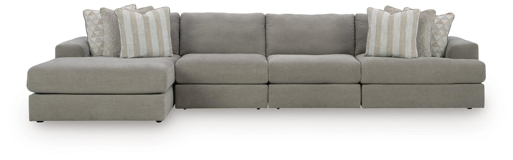 Avaliyah Ash Chenille 4-Piece Sectional with Chaise from Decor Furniture